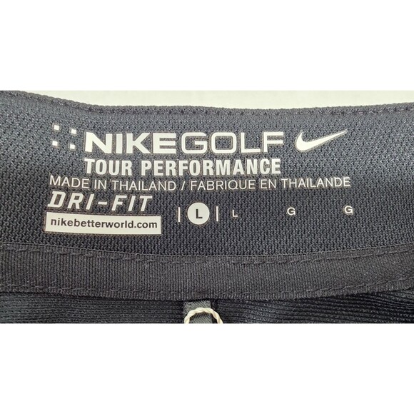 Nike Golf Dri Fit Tour Performance Black Polo Shirt Womens Size L Stay Cool - Picture 7 of 13